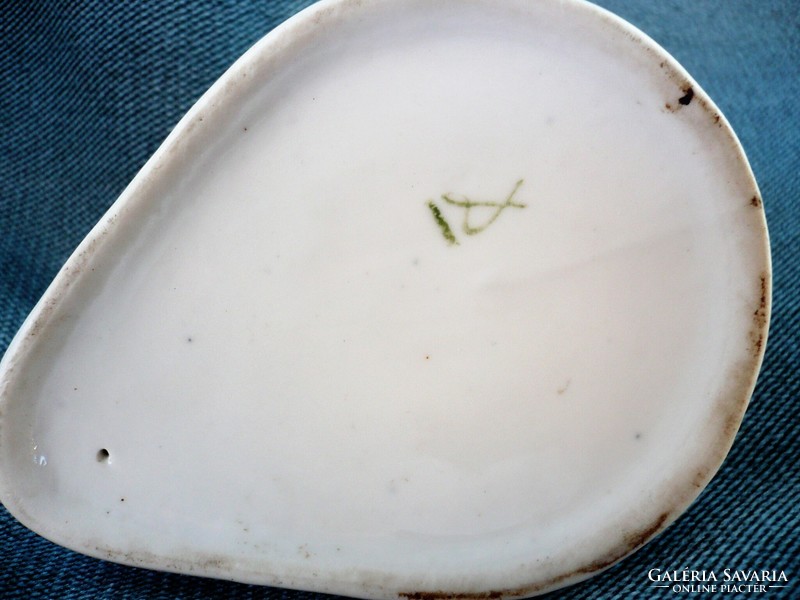 Old art deco drasche porcelain ashtray with female head