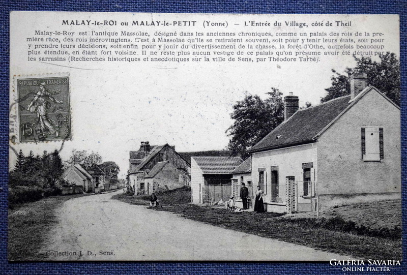 Malay-le-petit - antique French town photo postcard