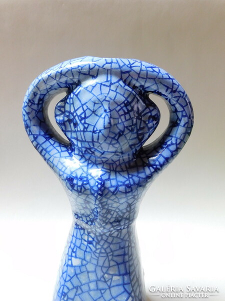 Mid century iparművész figurális kerámia váza 26.5 cm