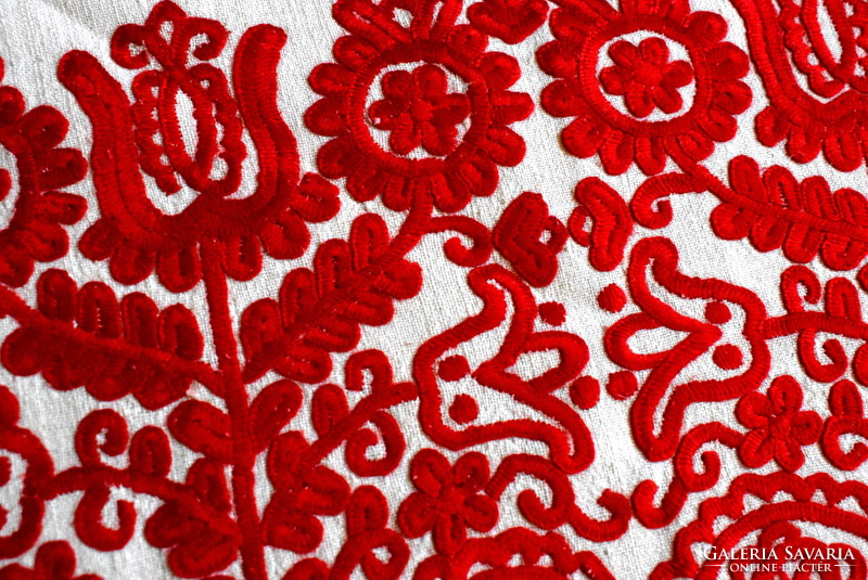 Embroidered linen Transylvanian written pillow cover decorative pillow 46x56cm