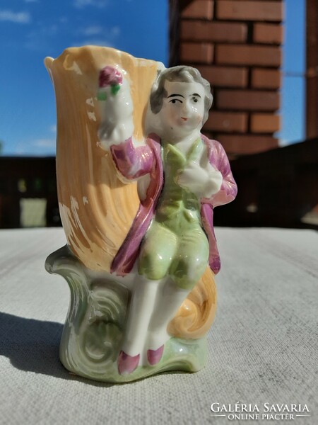 Antique porcelain figurine violet vase