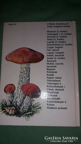 1972.Dr. Kalmár Zoltán : - Kolibri könyvek zsebkönyvek - Gombák képes könyv a képek szerint MÓRA