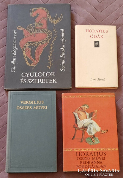Vergilius, Horatius, Catullus - 4 db könyv egyben