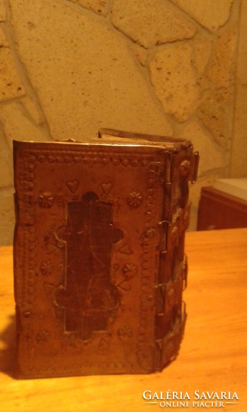 Antique Bible from 1861, copper-covered, Slovak language