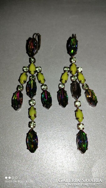 A pair of opulent sparkling marked rio berlin design earrings