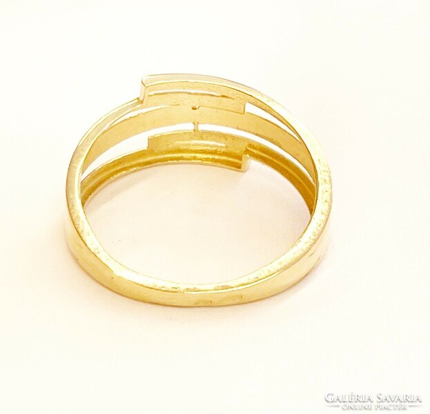 Yellow gold ring without stones m56