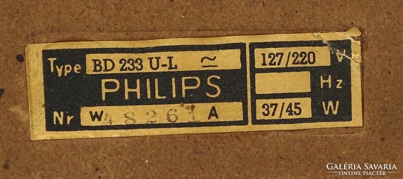 1N341 Antik Philips Philetta 54L csöves bakelitházas rádió 1954