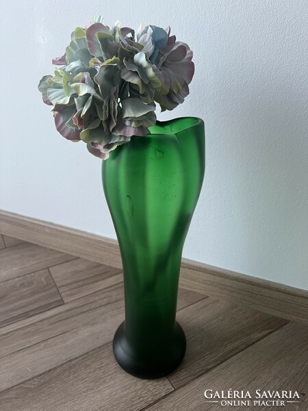 Théodore Legras (1839-1916) art nouveau art nouveau green glass vase loetz?