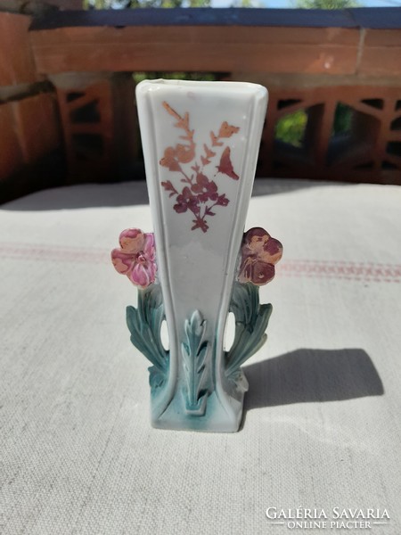 Antique art nouveau porcelain violet vase