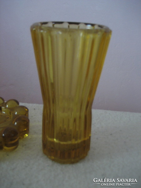 Cseh Sklo Union Rosice üveg hamutartó és váza