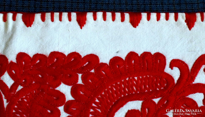 Embroidered linen Transylvanian written pillow cover decorative pillow 45x60.5cm