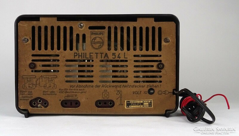 1N341 antique philips philetta 54l tube vinyl radio 1954