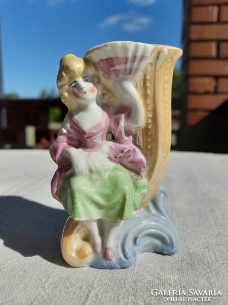 Antique porcelain figurine violet vase