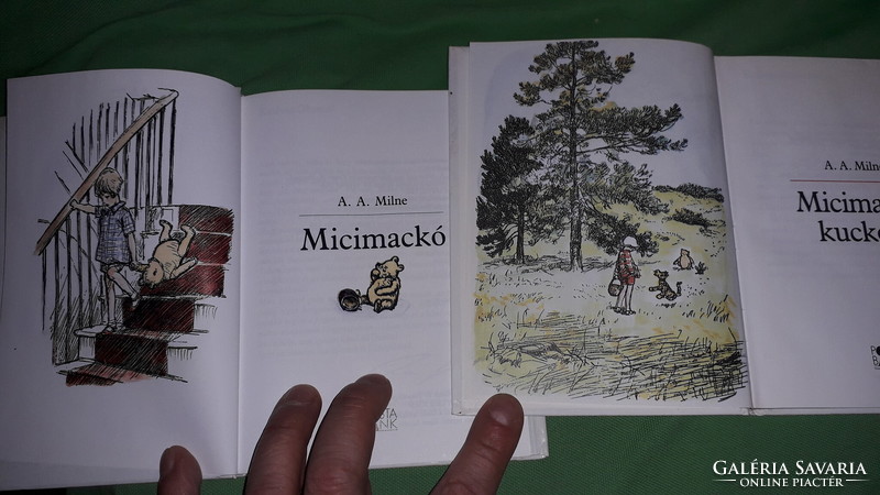 1996.A. A. Milne: - Micimackó + Micimackó kuckója képes mese könyvek EGYBEN képek szerint  POSTABANK
