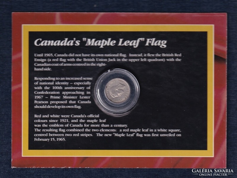 Canada 20th Century History Beaver 5 Cents 1942 + Maple Leaf Stamp 1965 Set (id48147)