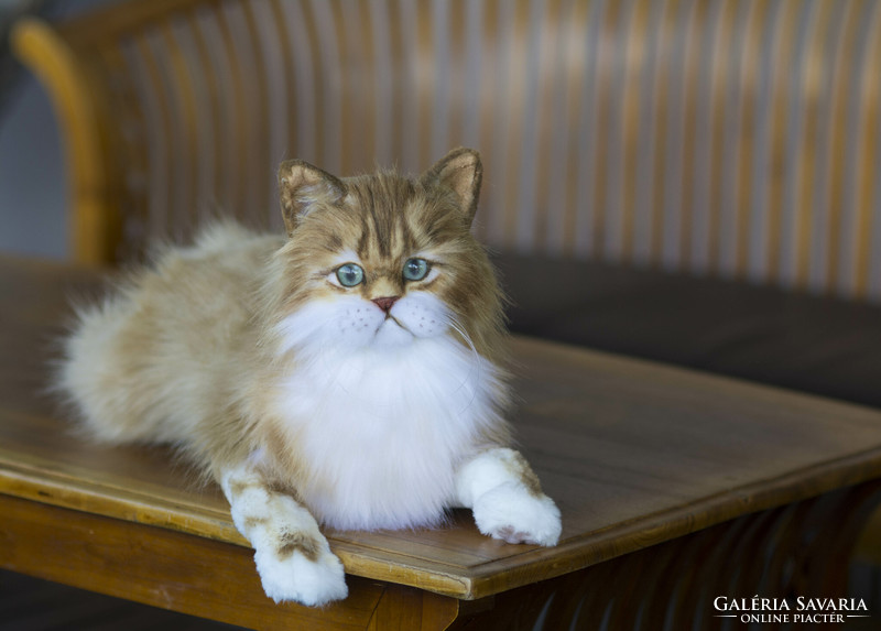 Lifelike, artistic plush Persian cat, Persian kitten stuffed animal to order