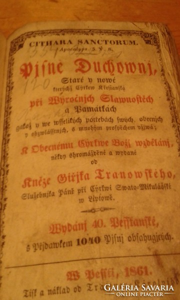 Antique Bible from 1861, copper-covered, Slovak language