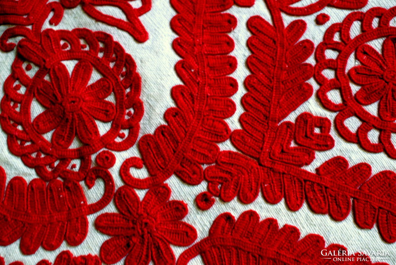 Embroidered linen Transylvanian written pillow cover decorative pillow 43x52.5 cm