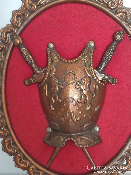 Metal wall decoration - with armor and sword