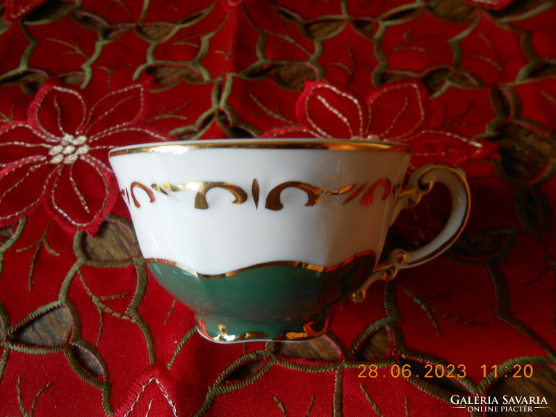 Zsolnay green pompadour iii coffee cup