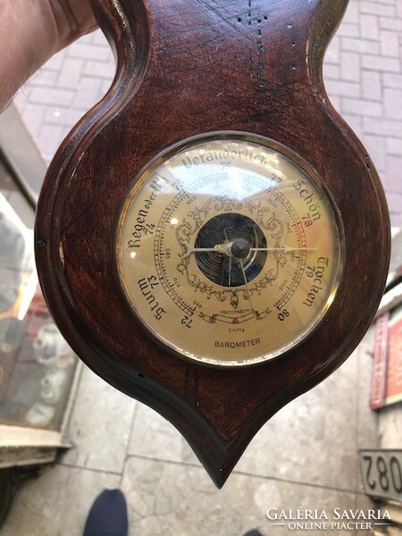 Barometer, also an antique wall decoration, 55 cm long piece.