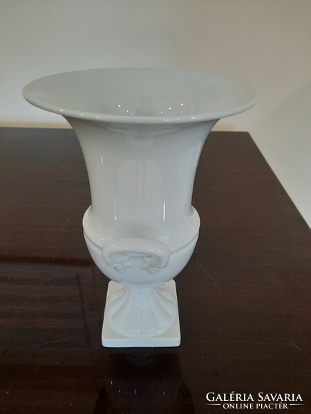 White Herend porcelain goblet vase