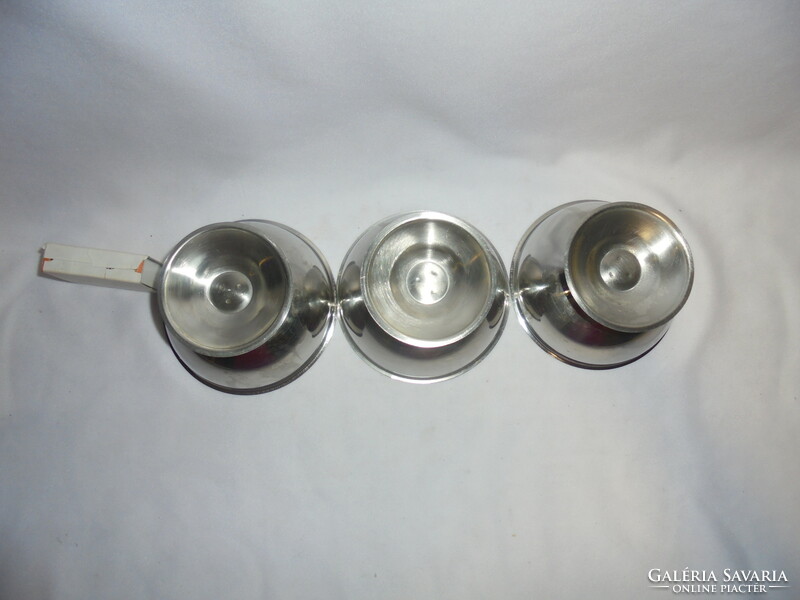 Retro metal ice cream cup - three pieces together - anno pressing accessories, nostalgia pieces