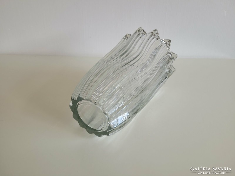 Old glass vase thick-walled art deco style vase 23.5 Cm