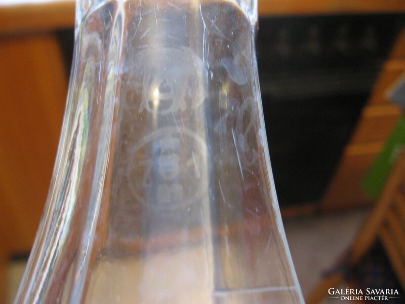 Liter bottles with standard portions, polished crests from old pubs