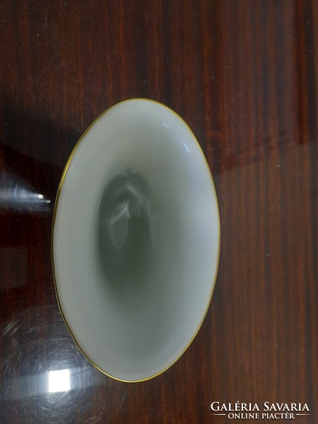 Herend oval porcelain vase with flower pattern