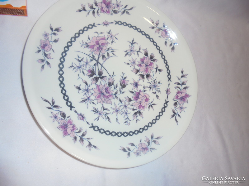 Alföldi porcelain wall plate - purple floral