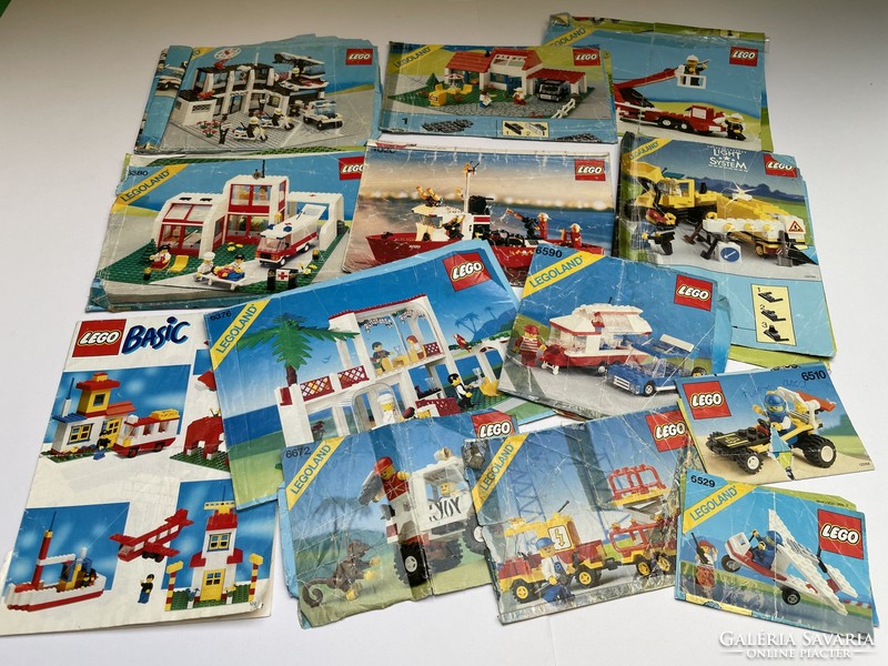 Régi LEGO Legoland Town összerakási füzetek leírások - !Rossz állapot!