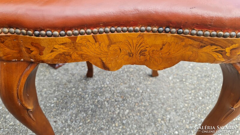 A720 inlaid, copper veined dining room set