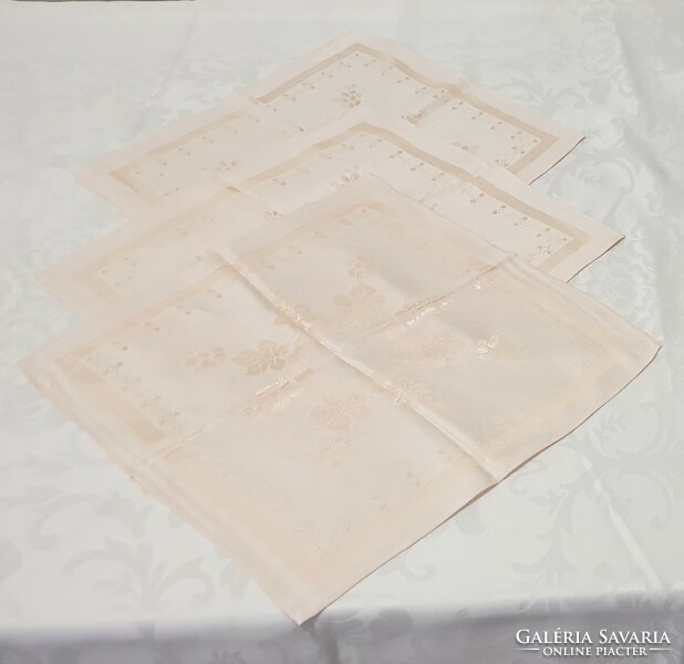 3 cotton satin napkins, 35 cm x 35 cm