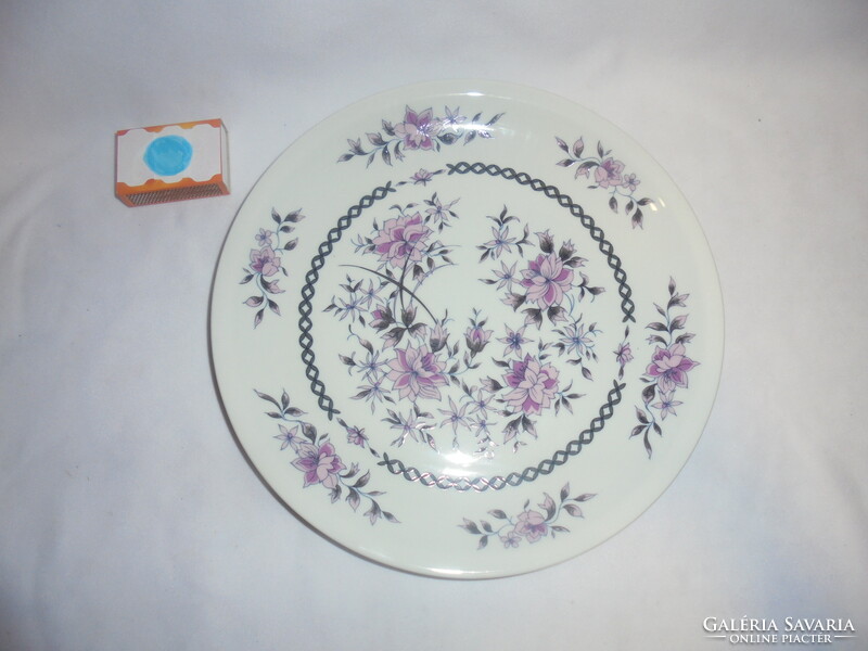 Alföldi porcelán falitányér - lila virágos