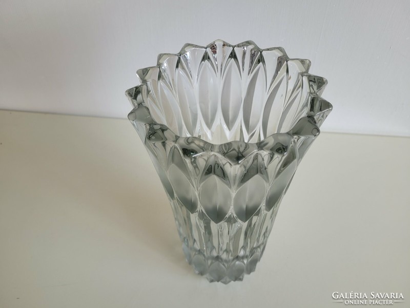 Old large glass vase thick-walled art deco style glass vase 30 cm