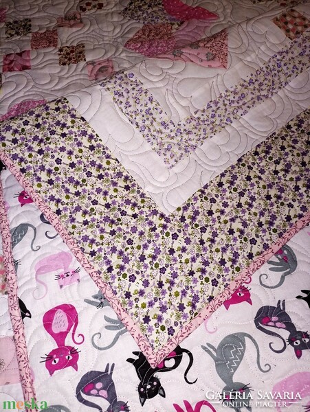Hearts and pinwheels patchwork blanket (custom piece)