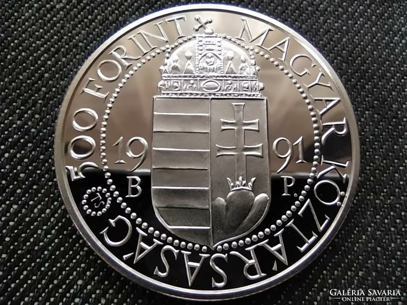 II. Pope János Pál's visit to Hungary and Russia .900 Silver 500 forints 1991 bp pp (id34795)