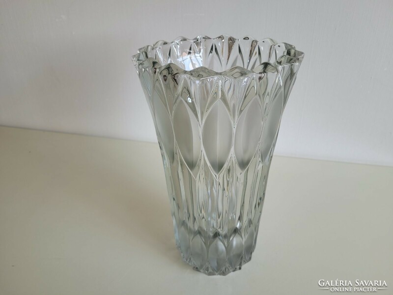 Old large glass vase thick-walled art deco style glass vase 30 cm