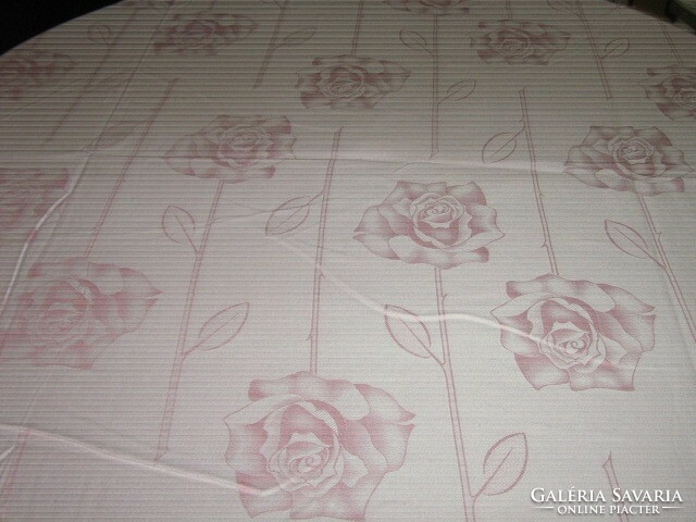 Beautiful vintage rosy damask tablecloth