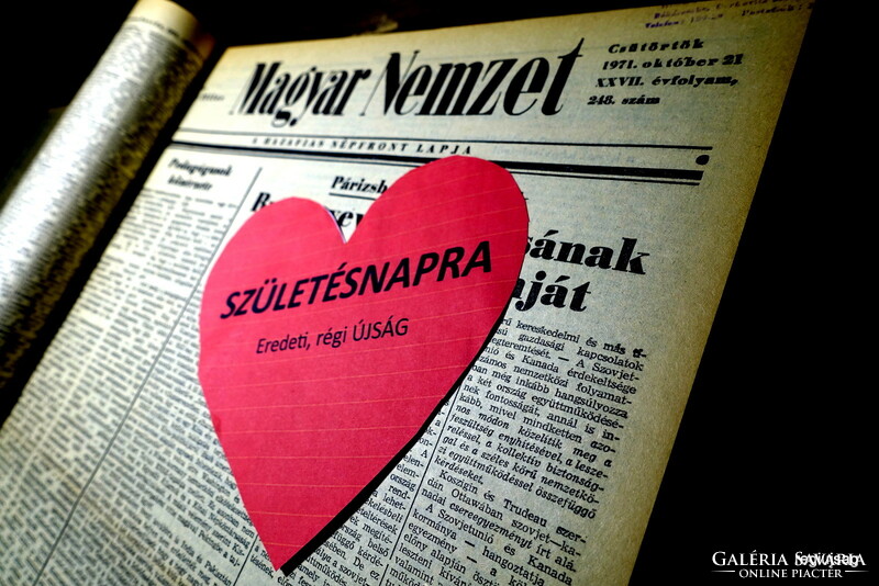 1968 July 30 / Hungarian nation / for birthday :-) old newspaper no.: 23008