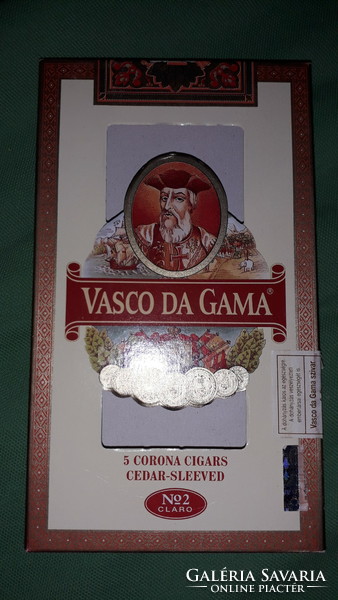 Retro vasco de gamma sumatra - brasil paper cardboard cigar box 17 x 10 cm according to the pictures