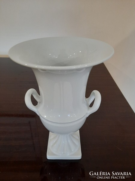 Fehér Herendi porcelán serleg váza