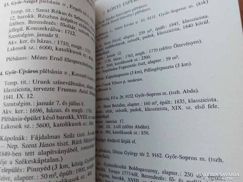 Győregyházmegyei almanach 1985.  900.-Ft