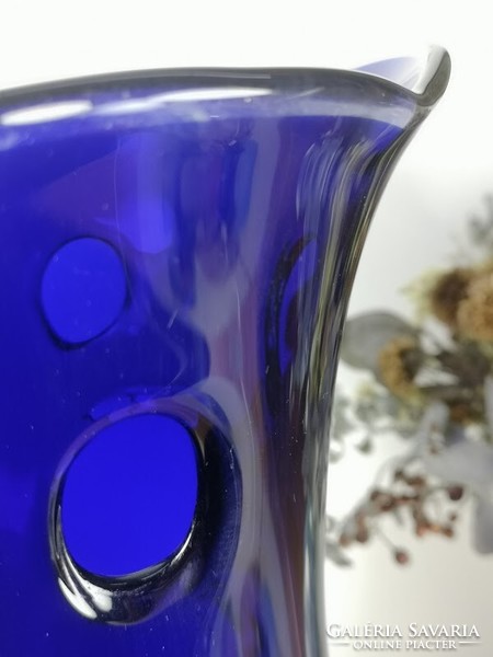 Nagyméretű kék üveg váza - 50121