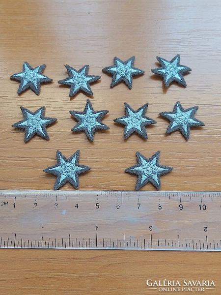 10 pcs 20 mm sew-on star 6-pointed chief officer #