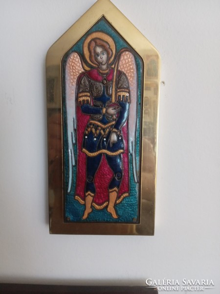 Fire enamel picture-smith Elizabeth St. Archangel Michael!