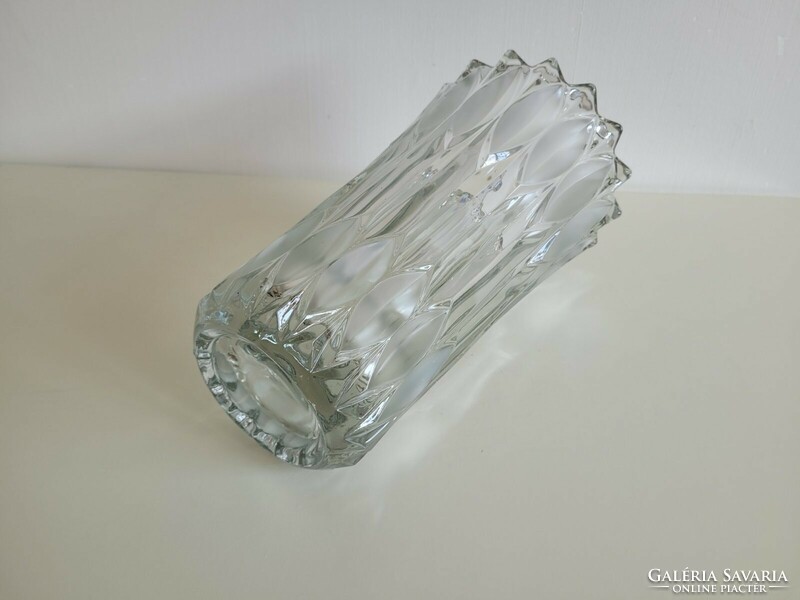 Old large glass vase thick-walled art deco style glass vase 30 cm
