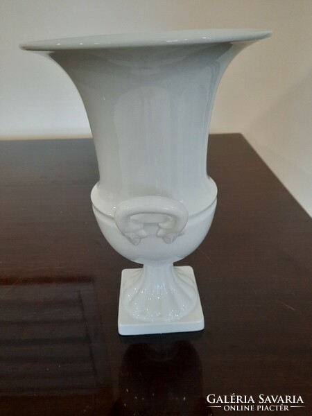 White Herend porcelain goblet vase