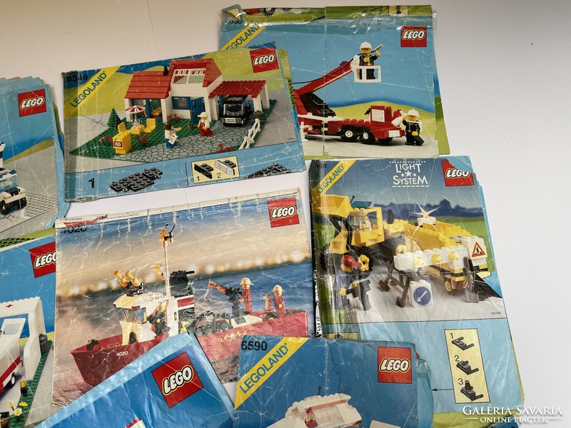 Régi LEGO Legoland Town összerakási füzetek leírások - !Rossz állapot!